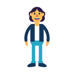 Isolated person man people ethnicity icon - Vector