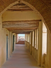 Italy, Marche, Morro d’Alba the ancient internal walkway 