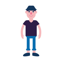 Isolated person man people ethnicity icon - Vector