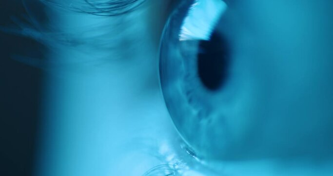 Macro close up of human male eye