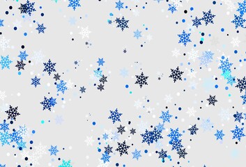 Light Gray vector template with ice snowflakes.