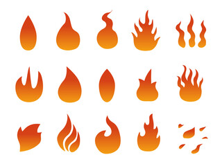 火 炎のアイコンマーク素材集