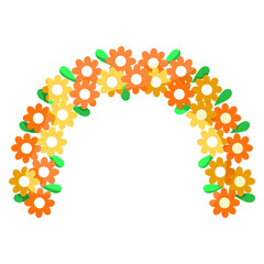 Isolated flowers bow icon. Holidays decoration - Vector illustration