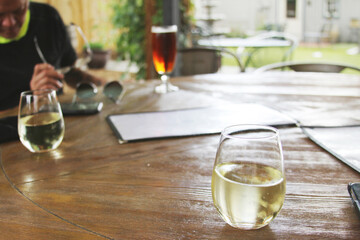 two glasses of champagne