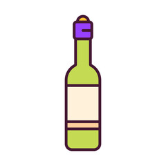 Isolated wine bottle icon - Vector illustration design