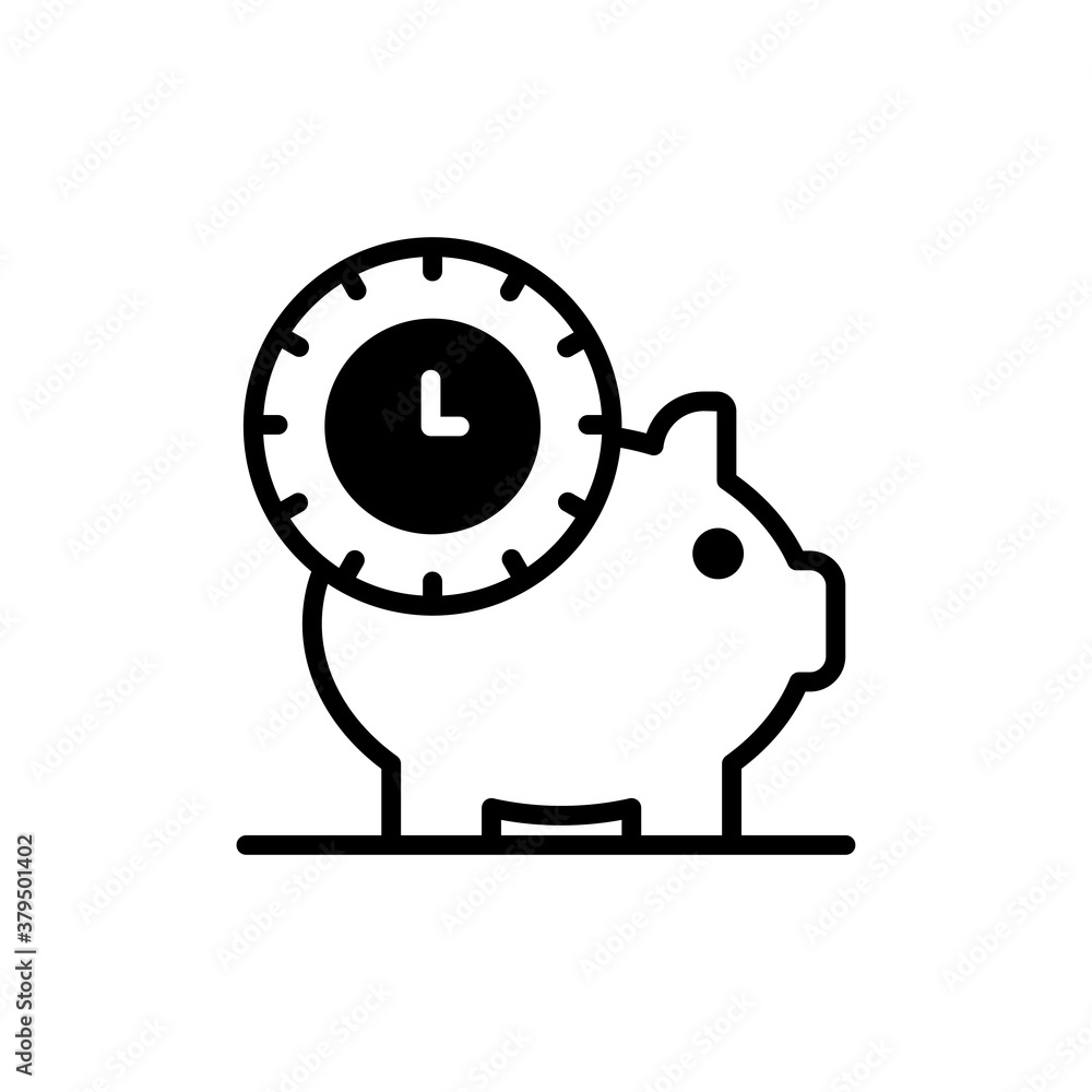 Poster time saving vector style icon. eps 10