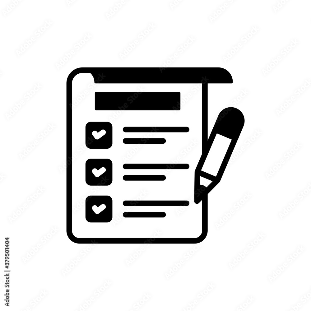 Poster todo list vector style icon. eps 10