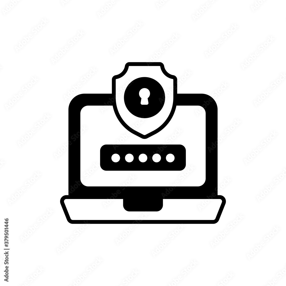 Poster data security vector style icon. eps 10
