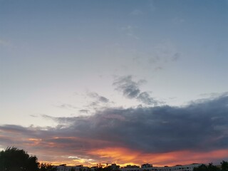 Fototapeta premium sunset over the city