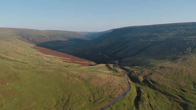Drone shot of Brecon Beacons National Park, Wales