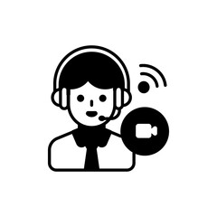 Training Video Vector Style Icon. EPS 10 