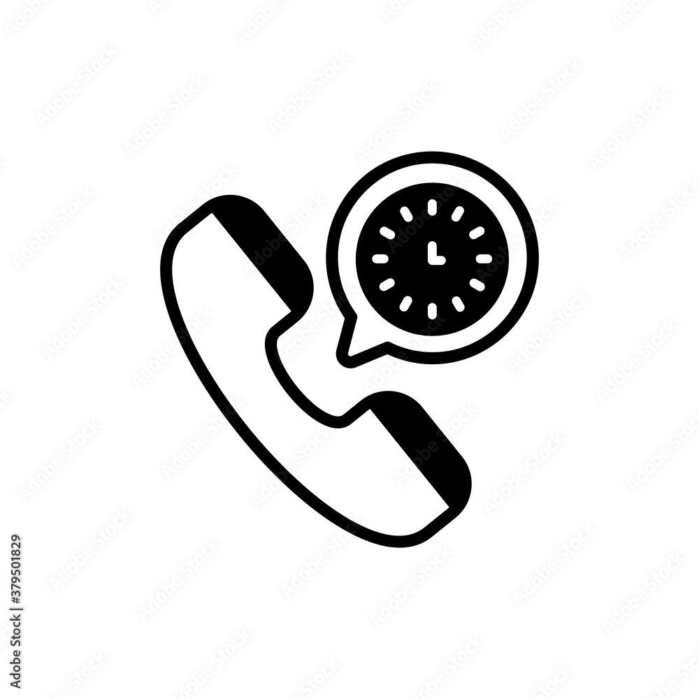 Poster 24 hours services vector style icon. eps 10