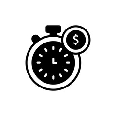 Timely Pay Vector Style Icon. EPS 10 