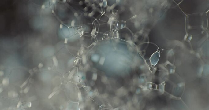 Bubbles foam, extreme macro close up - abstract background