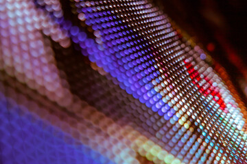 CloseUp LED blurred screen. LED soft focus background. abstract background ideal for design.