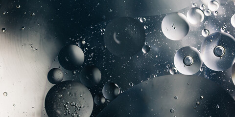 Abstract molecule sctructure. water drops on glass. background with particles. water drops on the window