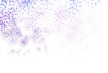 Light Purple vector abstract backdrop with leaves.