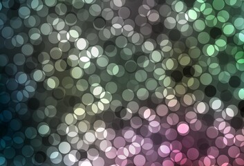 Dark Pink, Green vector background with spots.