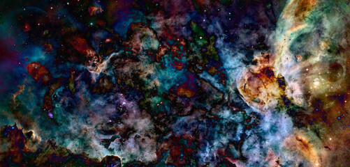 Obraz na płótnie Canvas Nebula an interstellar cloud of star dust. Elements of this image furnished by NASA