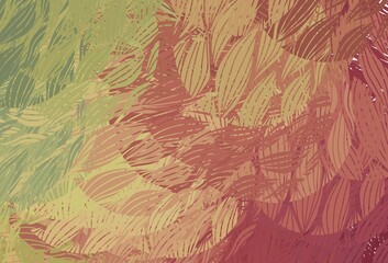 Light Green, Red vector background with abstract shapes.