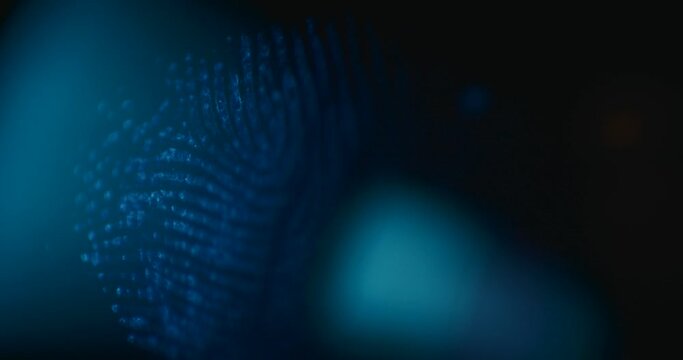 Fingerprint evidence on glass surface in crime scene