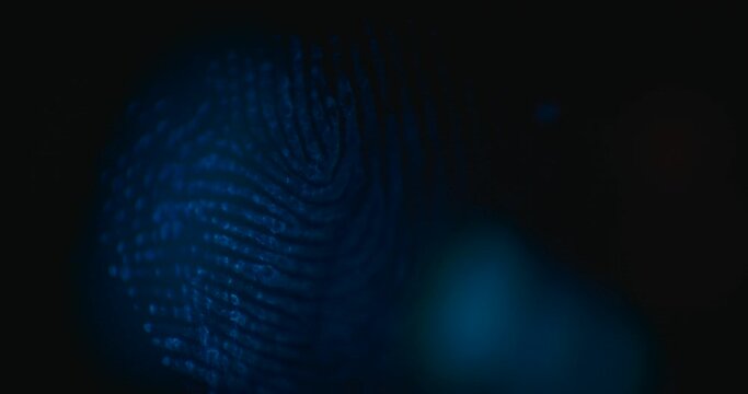 Fingerprint evidence on glass surface in crime scene