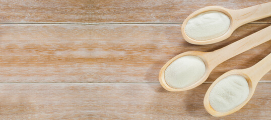 Organic gelatin powder also called hydrolyzed collagen