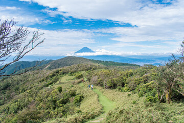 【静岡県伊豆半島】秋の高原風景【伊豆山稜線歩道・富士山】