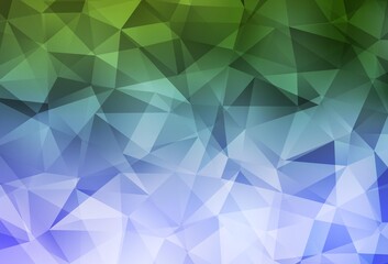 Light Pink, Green vector triangle mosaic template.