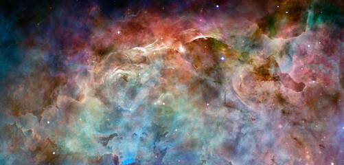 Naklejka na ściany i meble Nebula an interstellar cloud of star dust. Elements of this image furnished by NASA