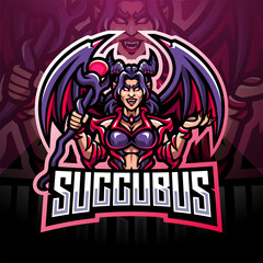 Succubus esport mascot logo design © Visink.art