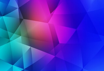 Light Blue, Red vector gradient triangles template.