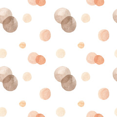 Abstract seamless pattern with watercolor stains in pastel colors.  Delicate muted shades. Hand-drawn illustration. Perfect for textile, fabrics, wrapping paper, linens, cards, prints, decor, covers.