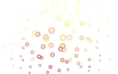 Light Red, Yellow vector texture with disks.