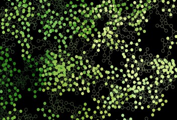 Dark Green, Yellow vector texture with artificial intelligence concept.