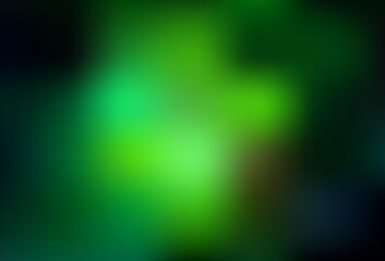 Dark Green vector colorful blur background.