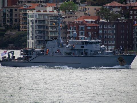 Navy Ship In Sydney Harbour Australia 