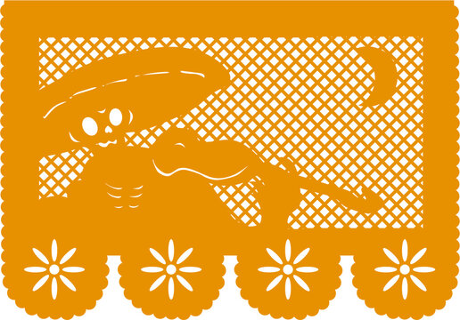 Dia de los muertos, Vector de Papel picado t&iacute;pico del dia de muertos / Papel picado vector para dia de muertos