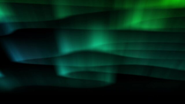 An animated aurora borealis effect over black for keying over video.	