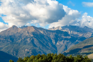 Obraz premium View of the mountains of the region of El Pont de Suert, province of Lleida, autonomous community of Catalonia, Spain