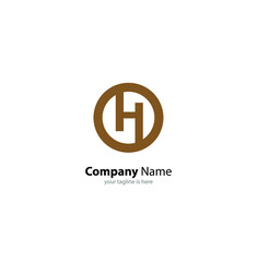 The simple elegant logo of letter H with white background