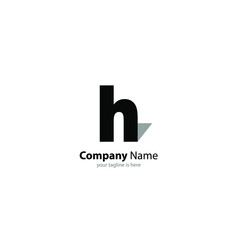 The simple elegant logo of letter H with white background