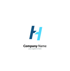 The simple elegant logo of letter H with white background