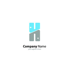 The simple elegant logo of letter H with white background