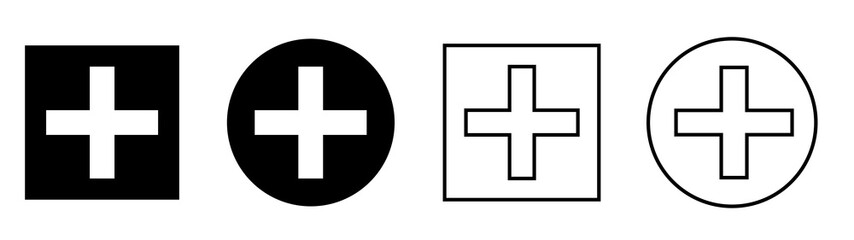 Plus Doctor Icon Pack. illustration on white backgroud