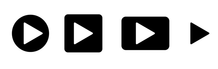 video icon set illustration on white background 
