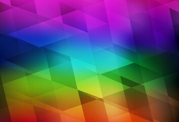 Obraz premium Dark Multicolor vector texture in rectangular style.