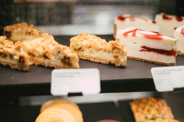 cheese and apple cake slice