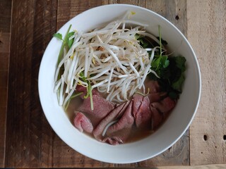 Wagyu Beef Pho with Sprouts and Cilantro