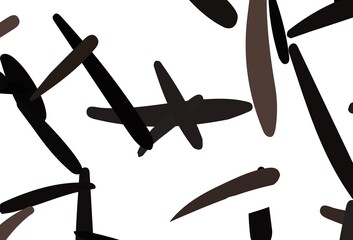 Dark Brown vector background with straight lines.